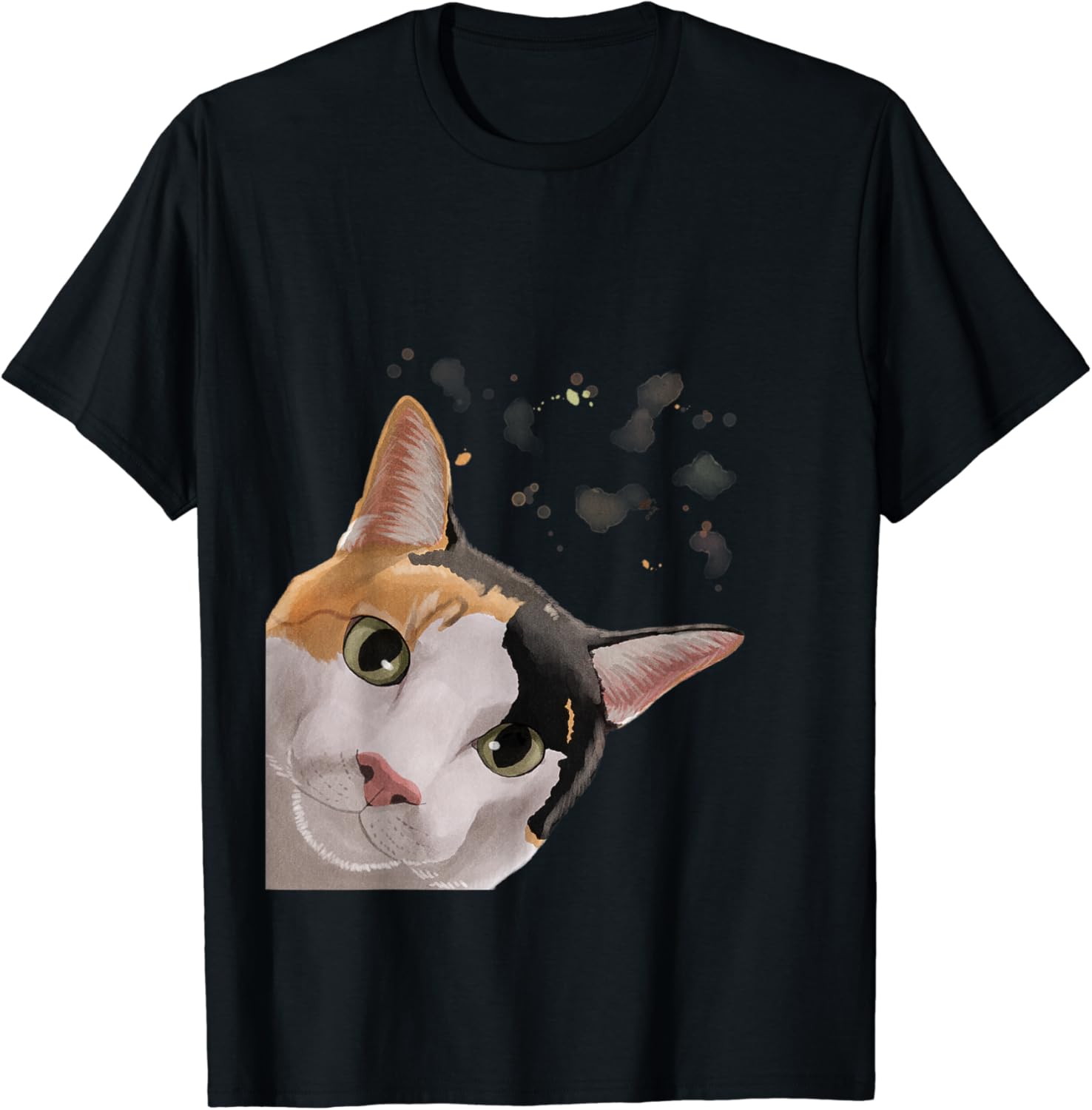 Funny Calico Cat TShirt Amazon.co.uk Fashion